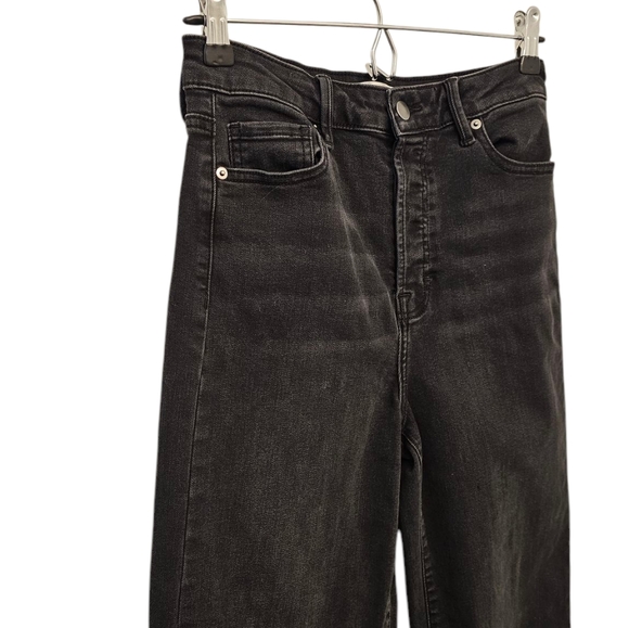 Bohme Wide Leg Raw Hem Black Jeans 29 - Picture 3 of 9